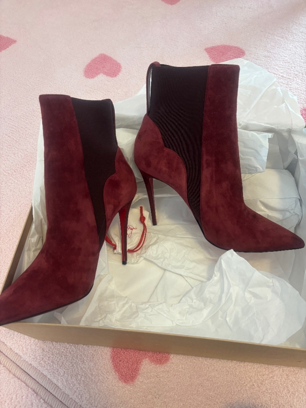 Christian Louboutin Bordeaux boots